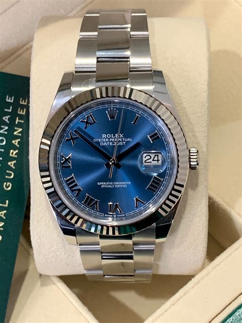 rolex datejust 41 blue dial stainless steel men& 39|rolex datejust 41 retail price.